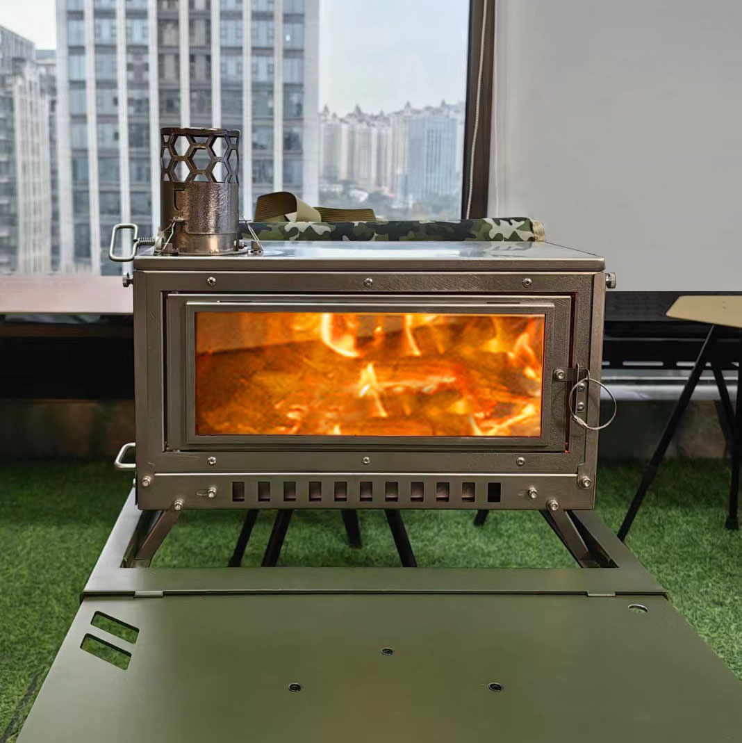 Camping Cooking Grate - Firewood Stove Tent Stove Folding Portable