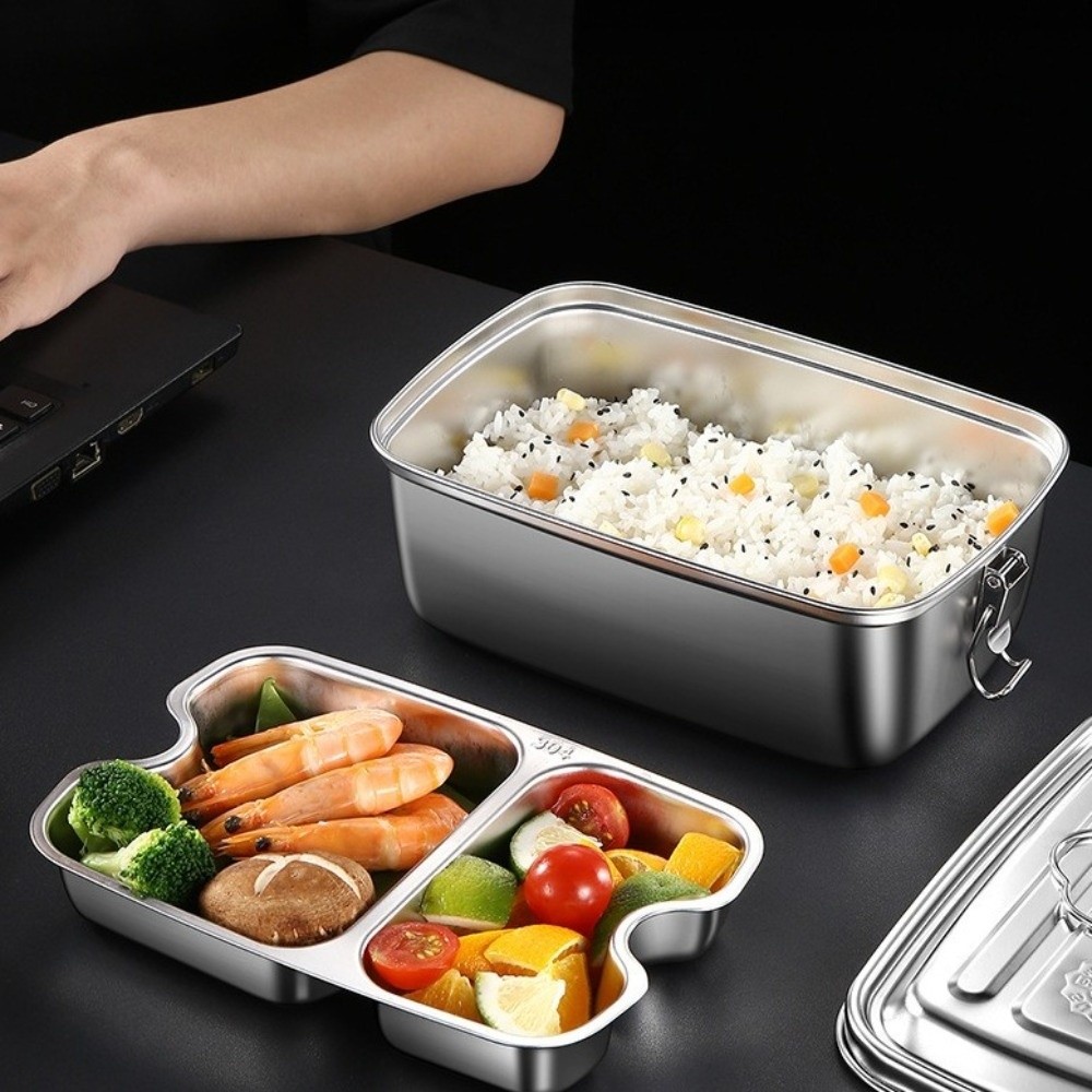 Camping Cooking Stove - Double-layer Stainless Steel Lunch Box Divided