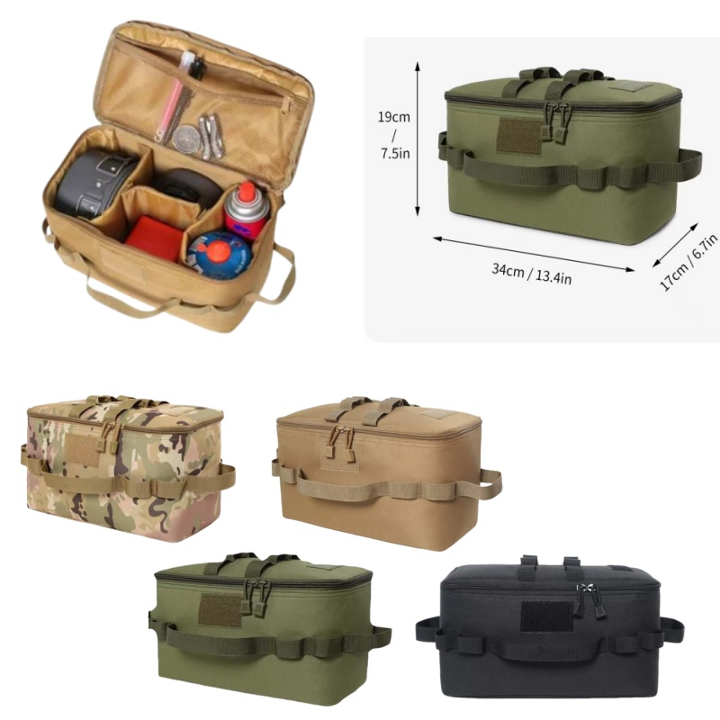 Camping Cooking Utensil Bag - Outdoor Pouch Camping Storage Bag Cooking