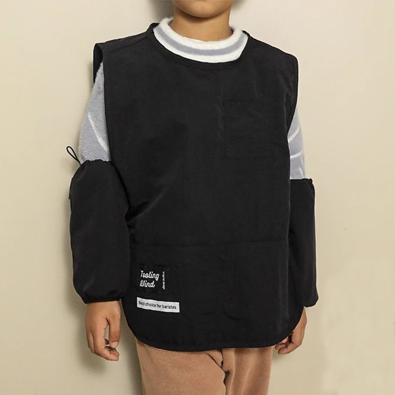 Camping Cooking Kids - Lightweight Waterproof Children's Apron with Oversleeves
