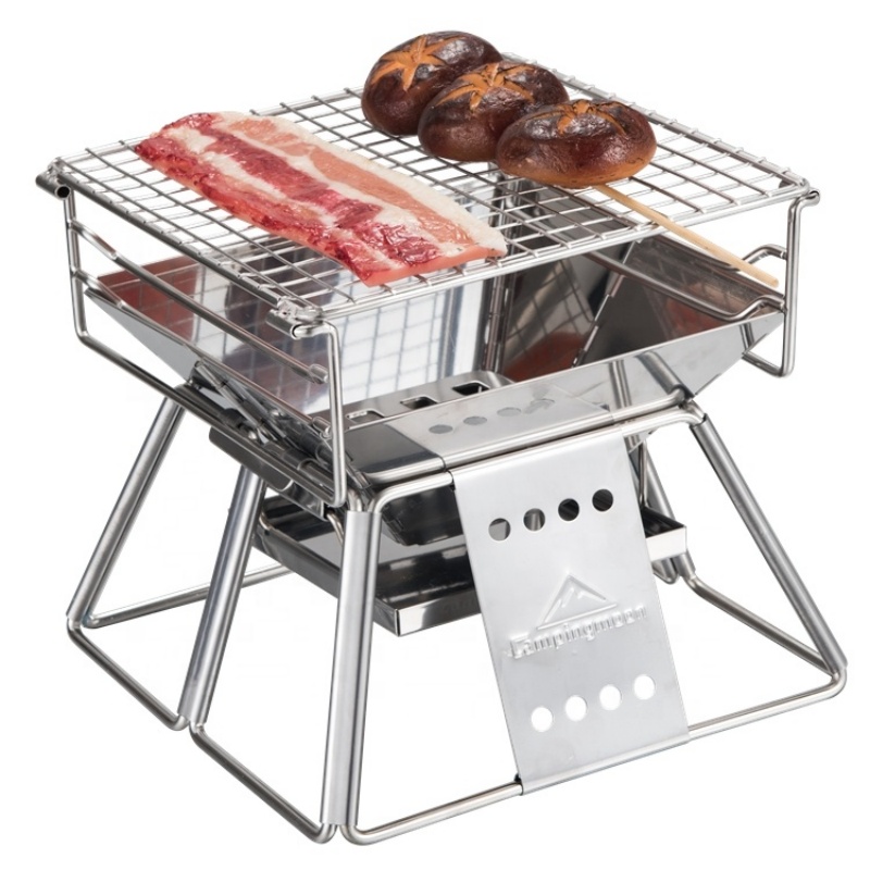 Camping Cooking Grate - Campingmoon Outdoor Camping Bbq Charcoal Grill