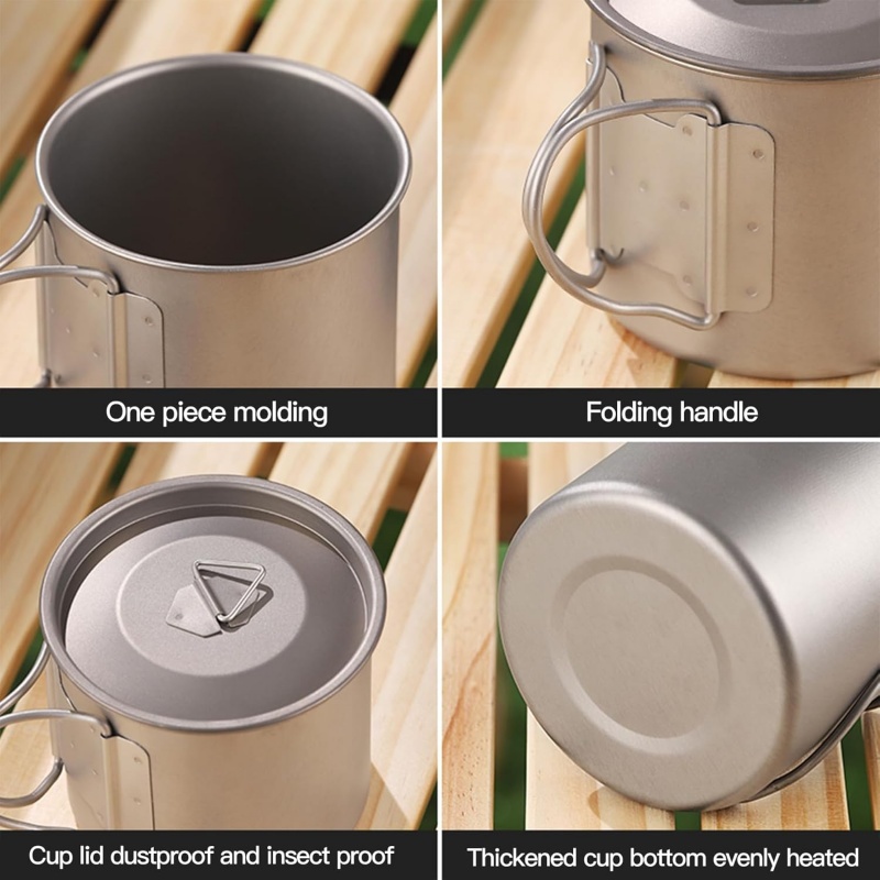 Titanium Camping Mug with Fold - đánh giá và giá Camping Cooking Roll