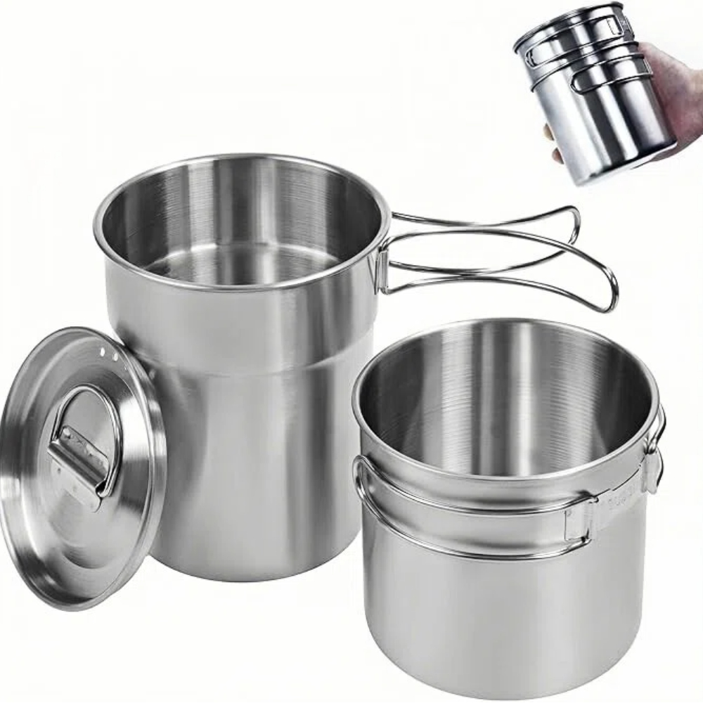 Foldable Camping Cups Mugs Cam - đánh giá và giá Camping Cooking Can