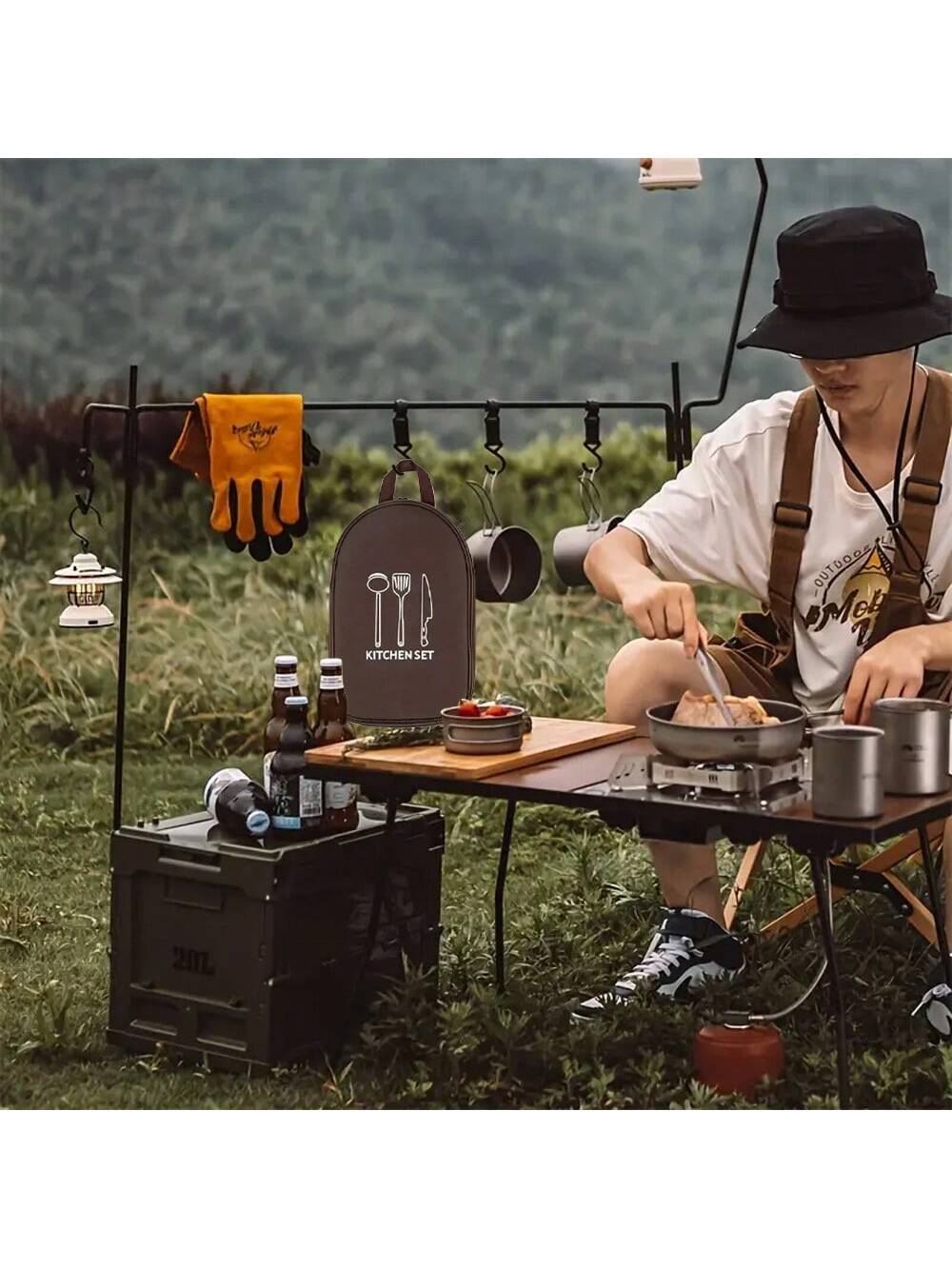 Outdoor Camping Cookware Stora - đánh giá và giá Camping Cooking Utensil Bag