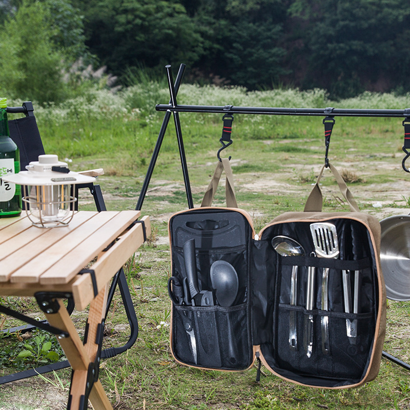 8pcs Camping Kitchen Cookware  - đánh giá và giá Camping Cooking Roll