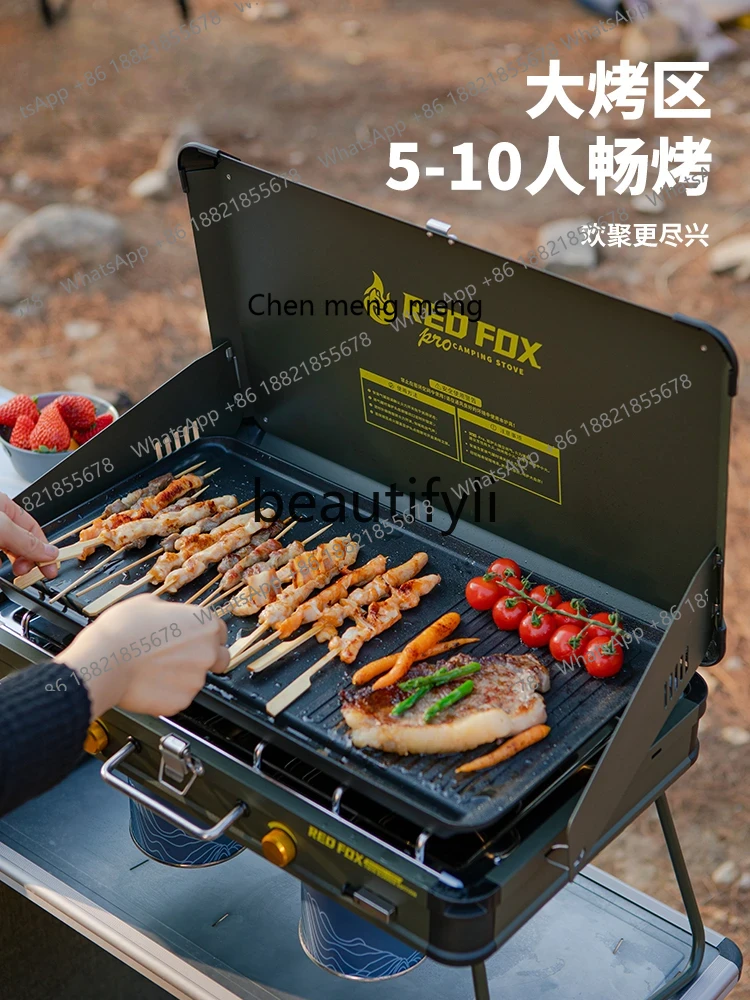 Z189 Double Head Gas Grill Coo - đánh giá và giá Camping Double Cooking Stove