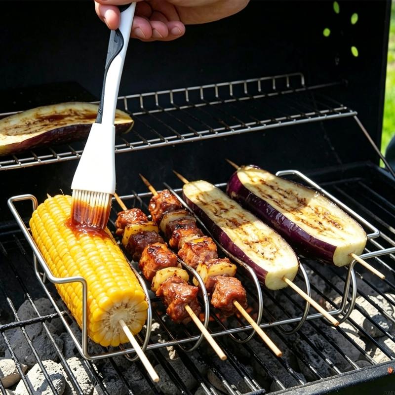 Lưới nướng chống dính bằng thé - đánh giá và giá Camping Cooking Vegetables