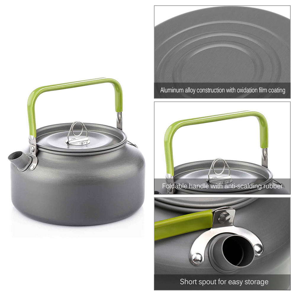 Portable Outdoor Water Kettle  - đánh giá và giá Camping Cooking Can