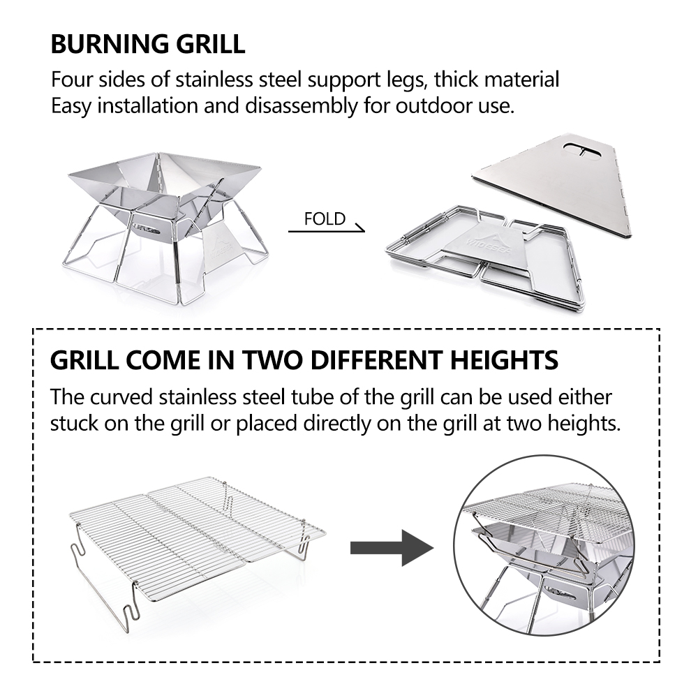 Gấp Nướng Lửa Hố Ngoài Trời Bả - đánh giá và giá Camping Cooking Grate