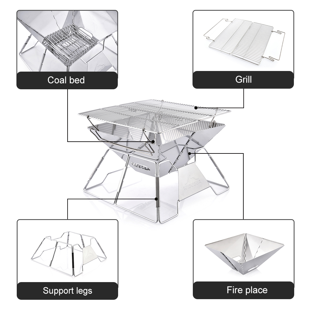 Gấp Nướng Lửa Hố Ngoài Trời Bả - đánh giá và giá Camping Cooking Grate