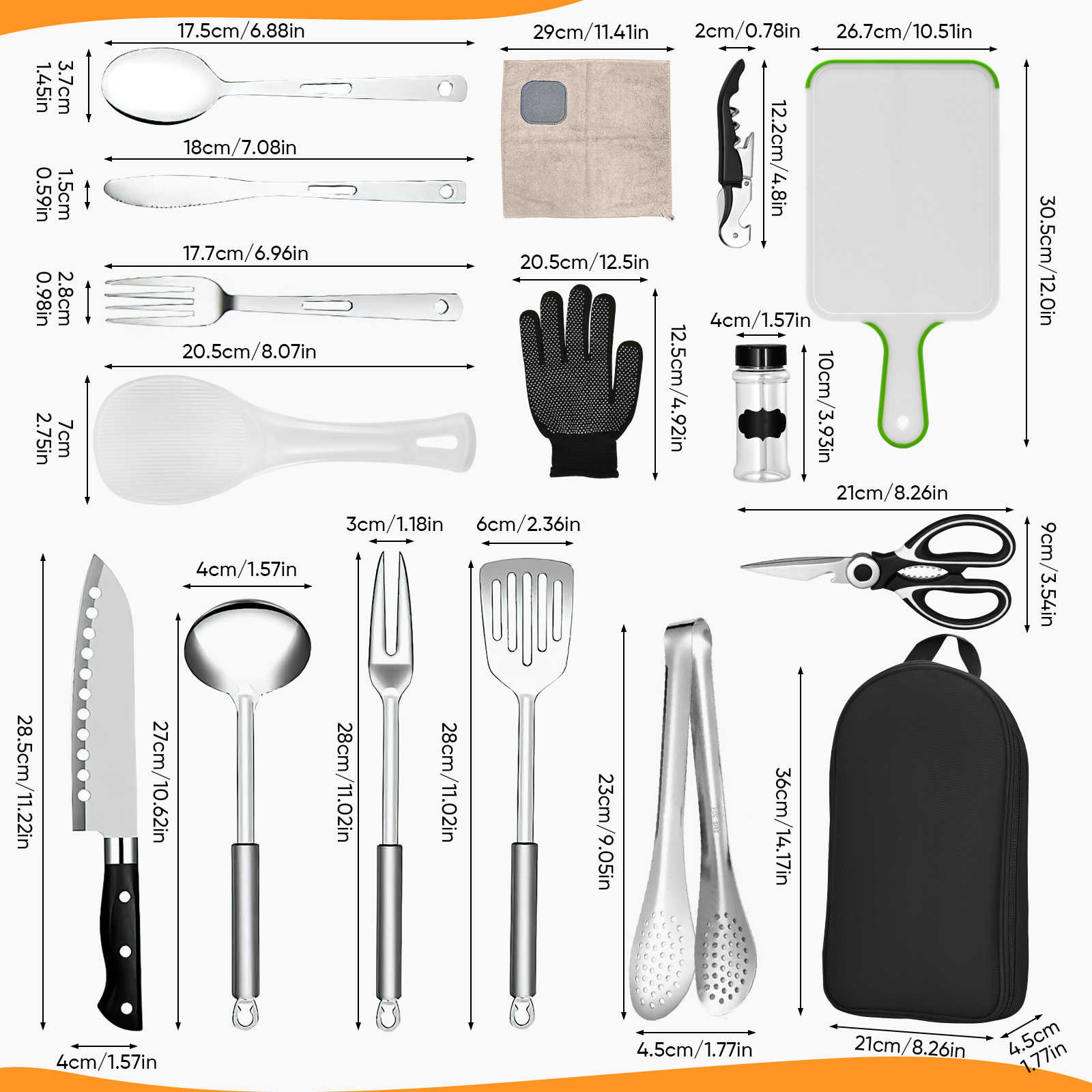 16 Piece Camping Cooking Utens - đánh giá và giá Camping Cooking Must Haves