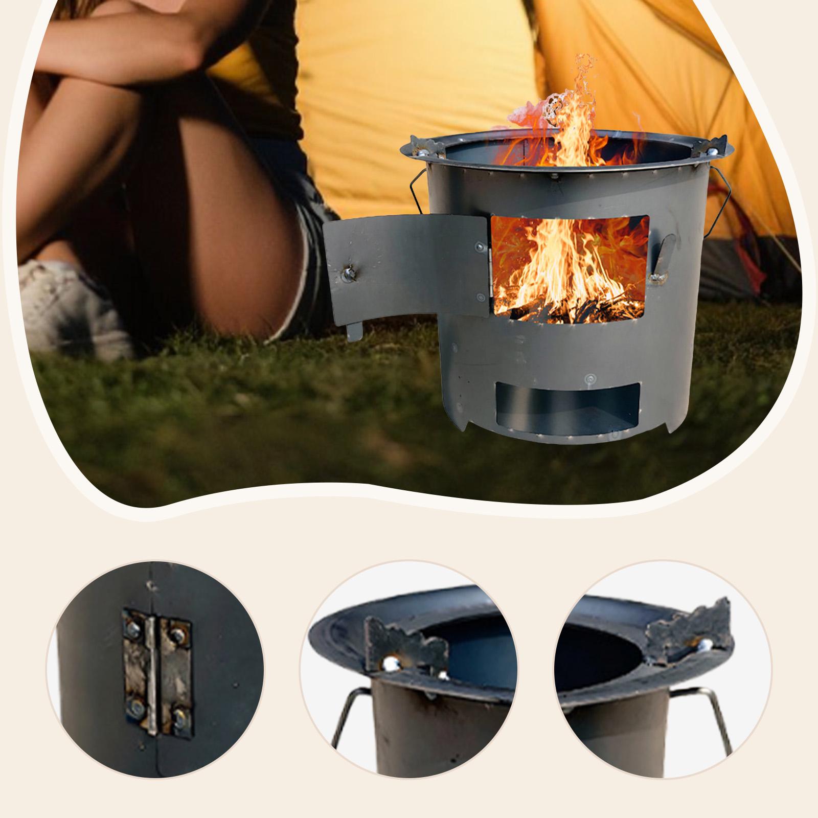 Camping Wood Stove Folding Iro - đánh giá và giá Camping Cooking Fire Stove