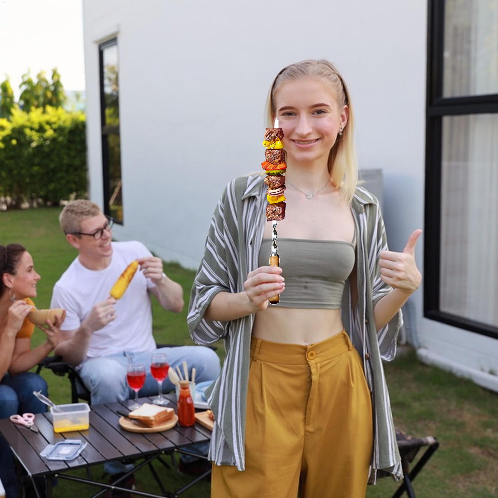 Metal Grilling Skewers Grillin - đánh giá và giá Camping Cooking Vegetables