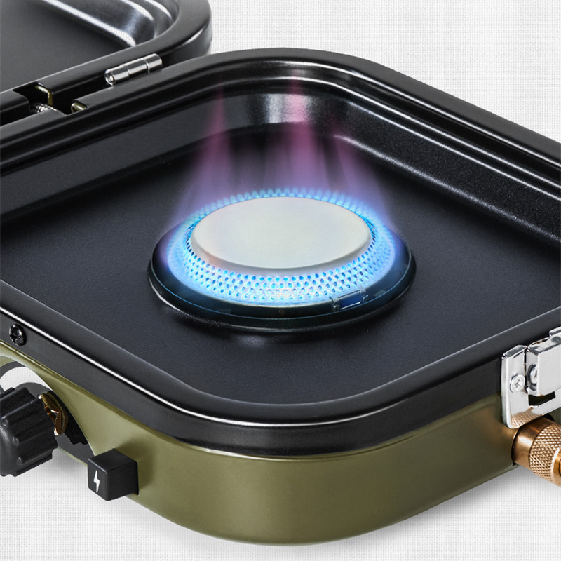 Folding Double Fire Gas Stove  - đánh giá và giá Camping Double Cooking Stove