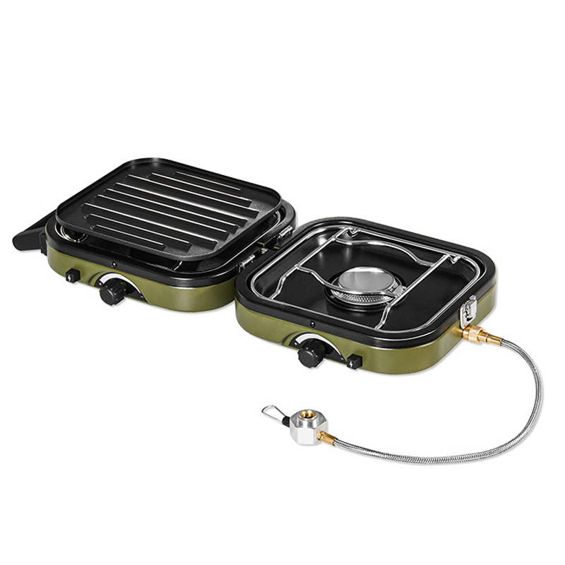 Folding Double Fire Gas Stove  - đánh giá và giá Camping Double Cooking Stove