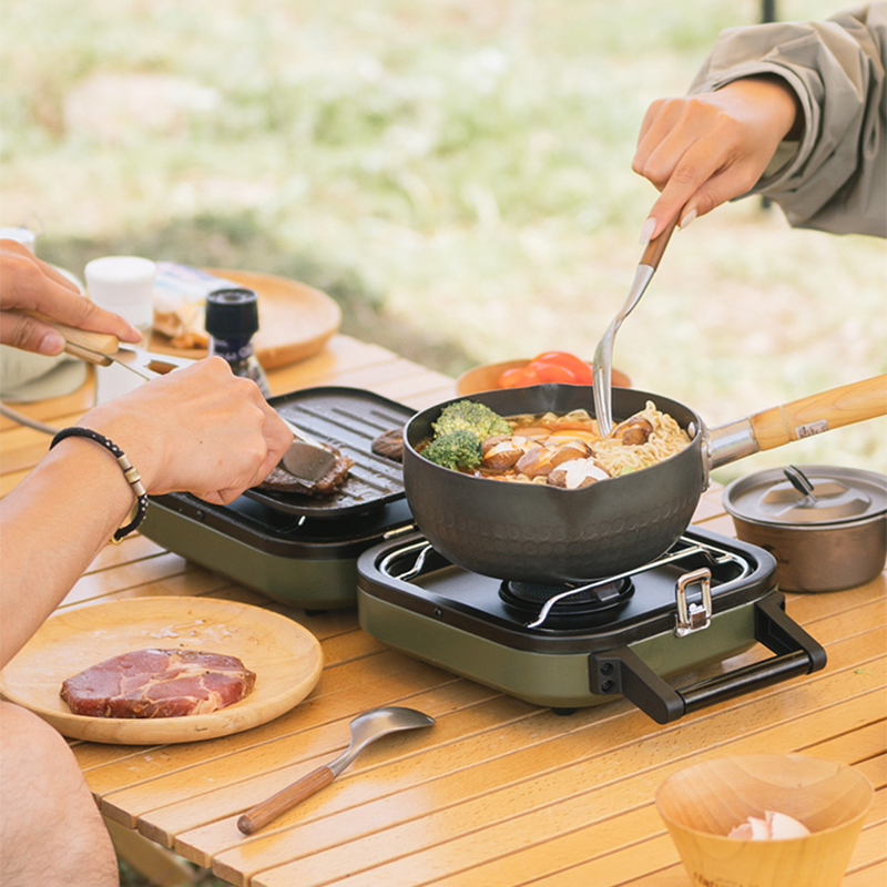 Folding Double Fire Gas Stove  - đánh giá và giá Camping Double Cooking Stove