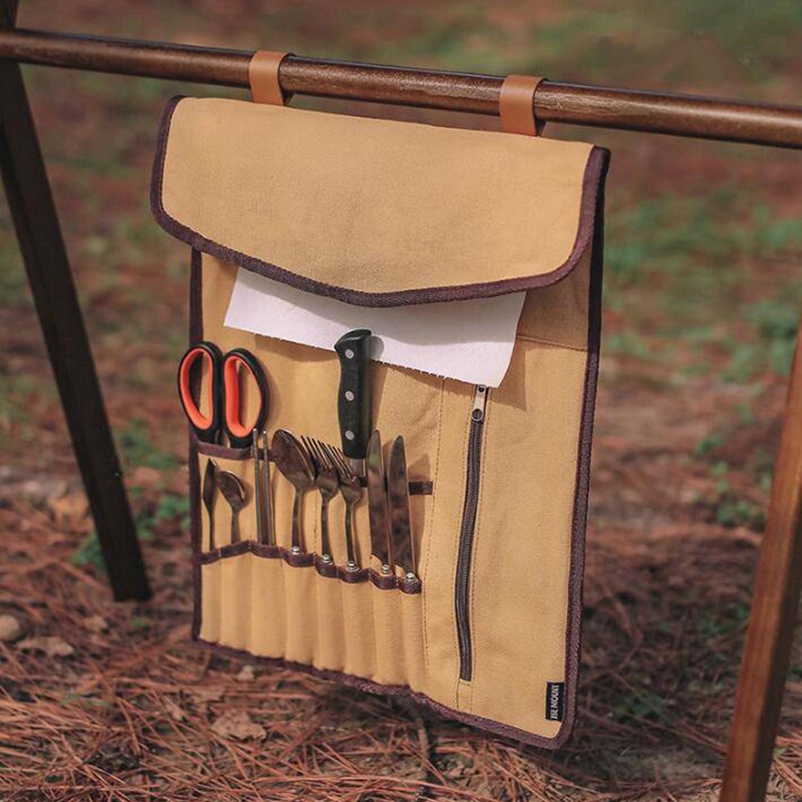 Portable Camping Utensil Roll  - đánh giá và giá Camping Cooking Utensil Bag