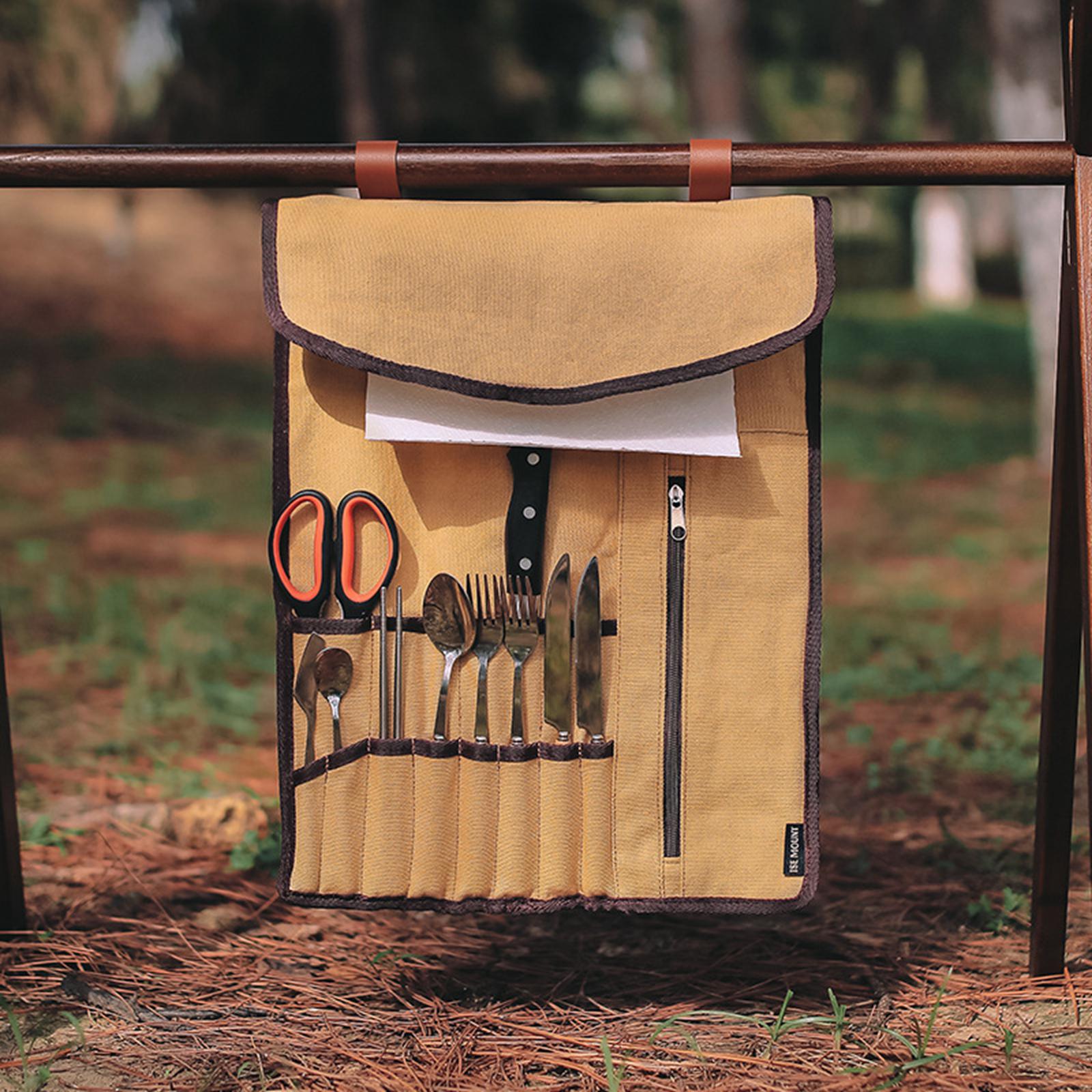 Portable Camping Utensil Roll  - đánh giá và giá Camping Cooking Utensil Bag