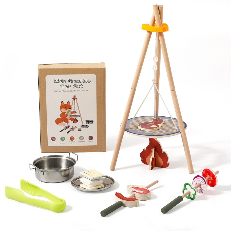 Wooden Kids Camping Barbecue T - đánh giá và giá Camping Cooking Kids