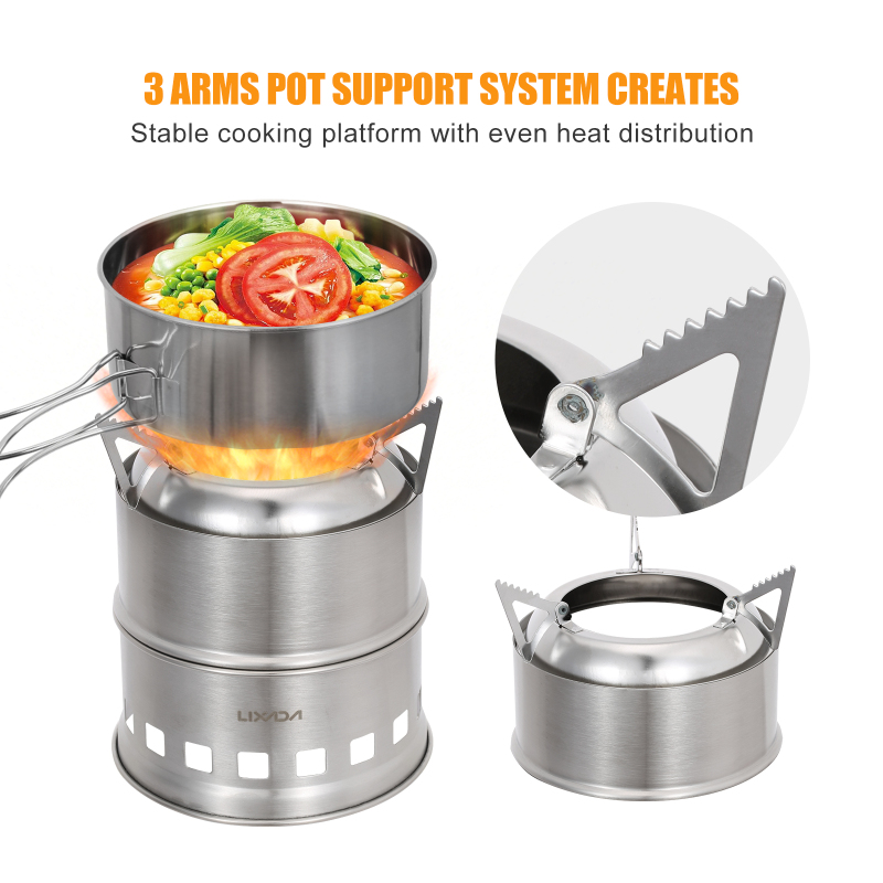 Lixada Stainless Steel Wood St - đánh giá và giá Camping Cooking Grate