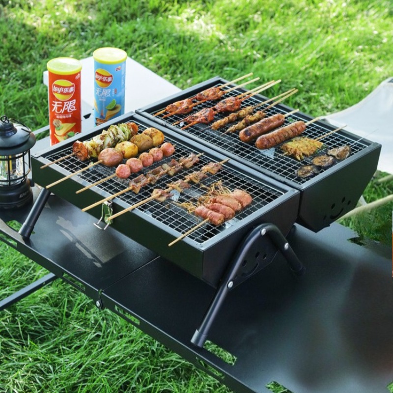 Carbon Steel Barbecue Grill Po - đánh giá và giá Camping Double Cooking Stove