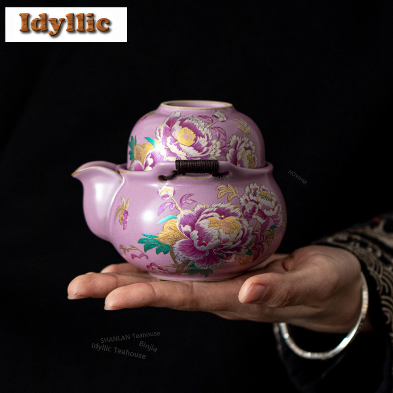 Purple Ru Peony Travel Tea Set - đánh giá và giá Japanese Camping Cooking