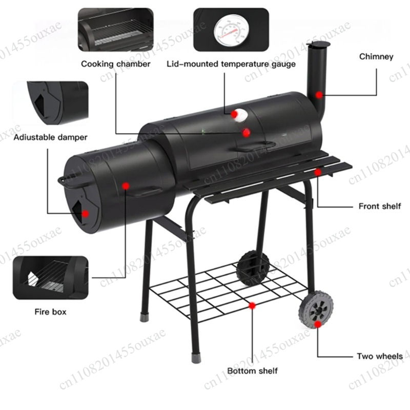 Double Sided Large Charcoal BB - đánh giá và giá Camping Double Cooking Stove
