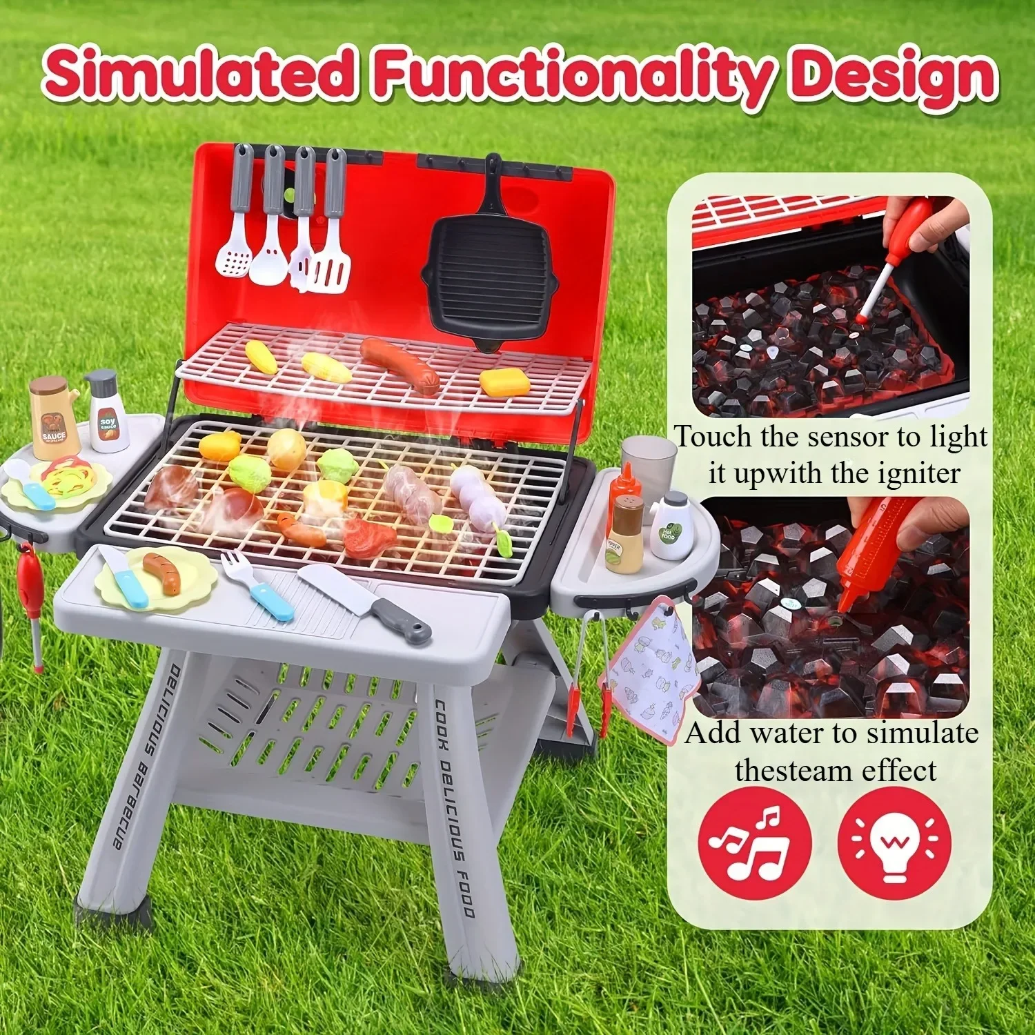 Barbecue Grill Toy Set Kids BB - đánh giá và giá Camping Cooking Kids