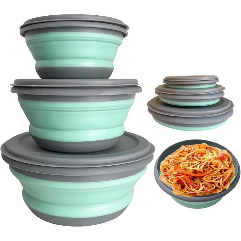 3pcs Silicone Folding Lunch Bo - đánh giá và giá Camping Cooking Tray