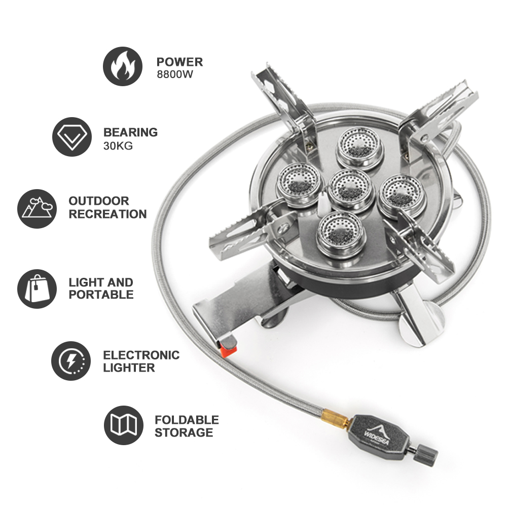 Widesea Camping 5in1 Gas Stove - đánh giá và giá Camping Cooking Grate