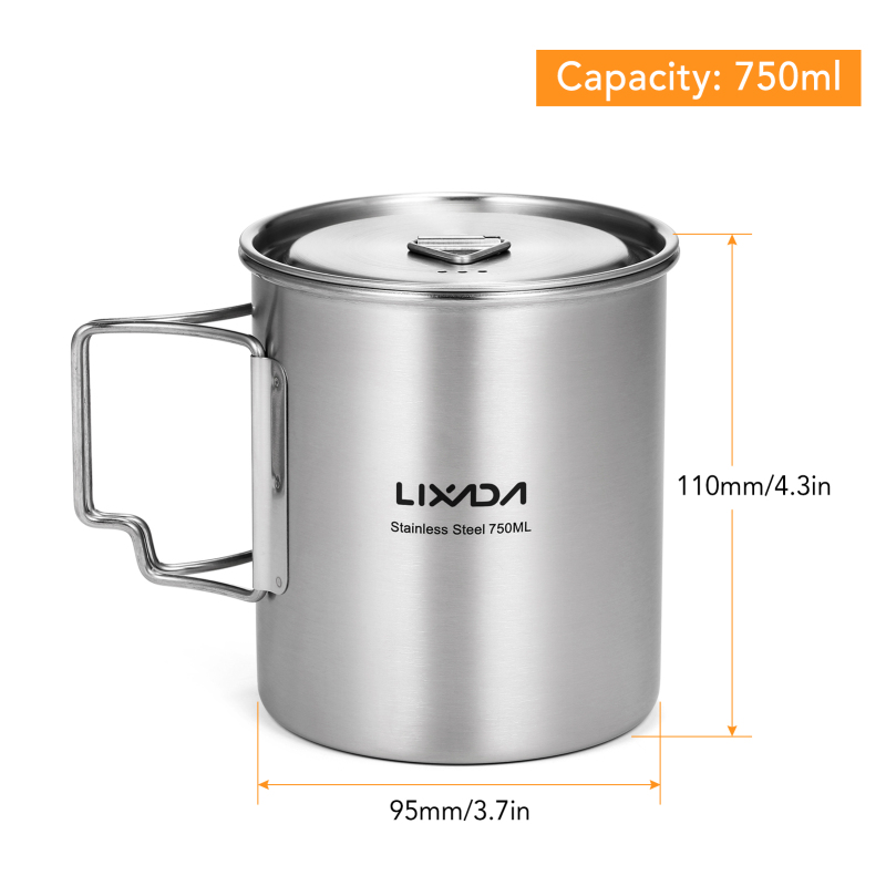 Lixada 750ml Cup Outdoor Stain - đánh giá và giá Camping Cooking Mesh