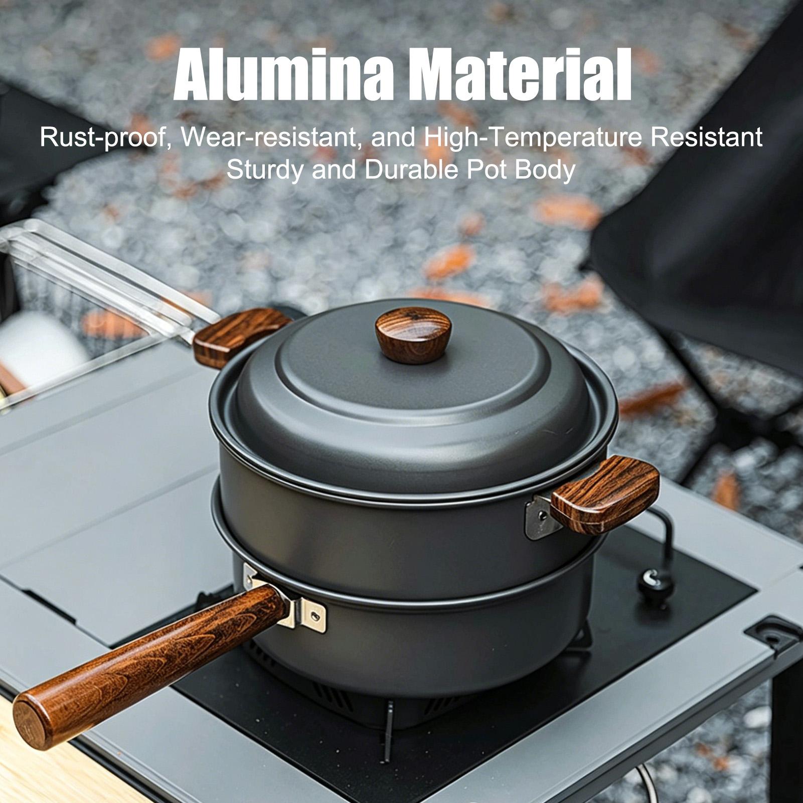 Camping Pot Portable Large Lig - đánh giá và giá Camping Double Cooking Stove