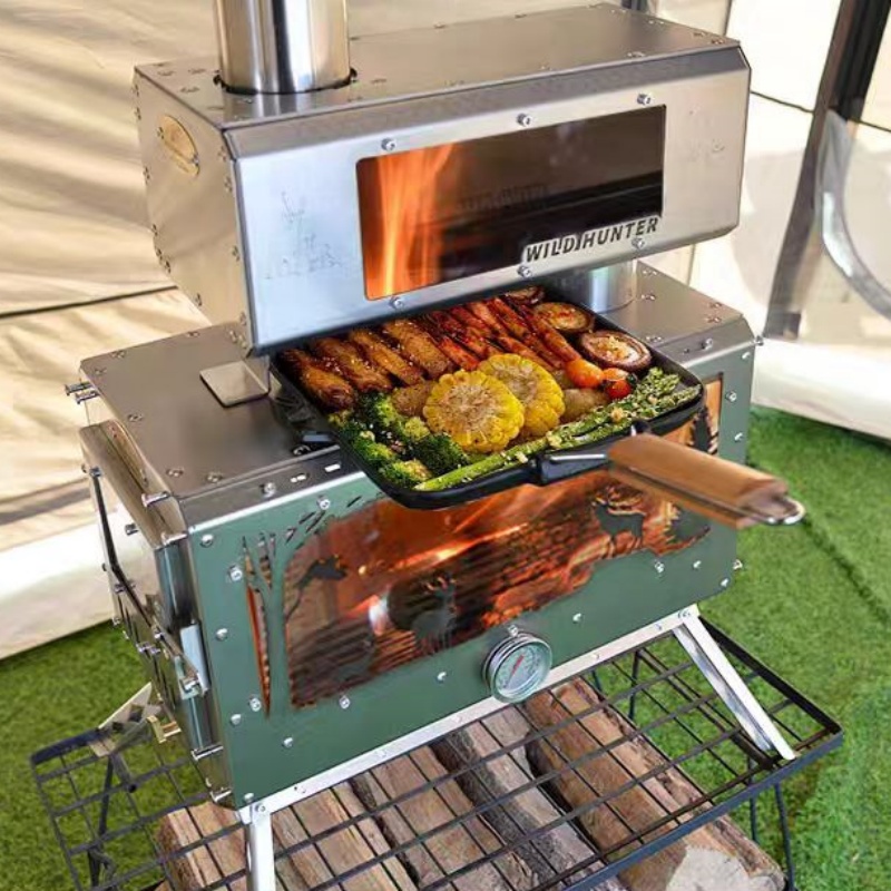 Camping Firewood Stove 2-Side  - đánh giá và giá Camping Cooking Fire Stove