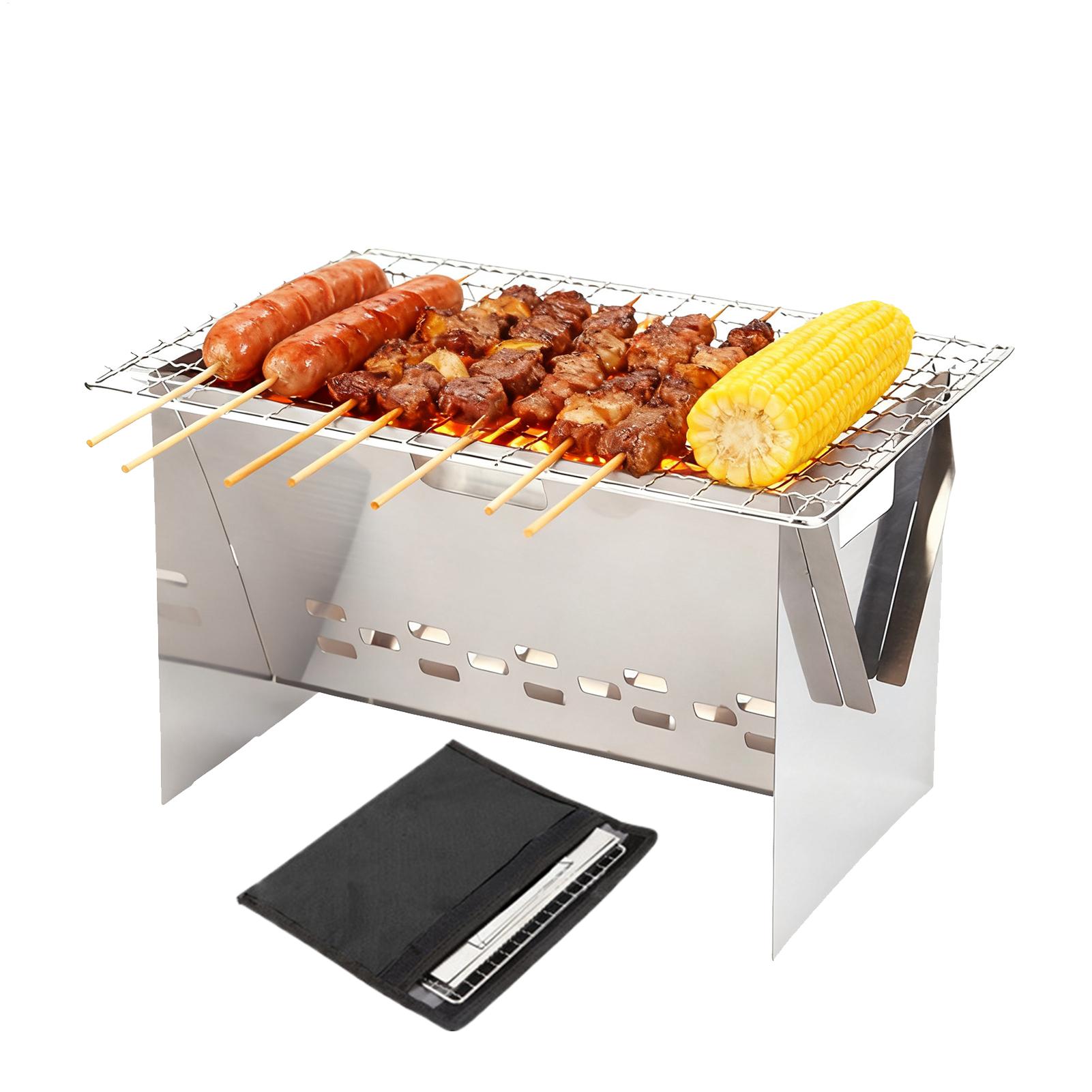 Stainless steel Charcoal Grill - đánh giá và giá Camping Cooking Fire Stove