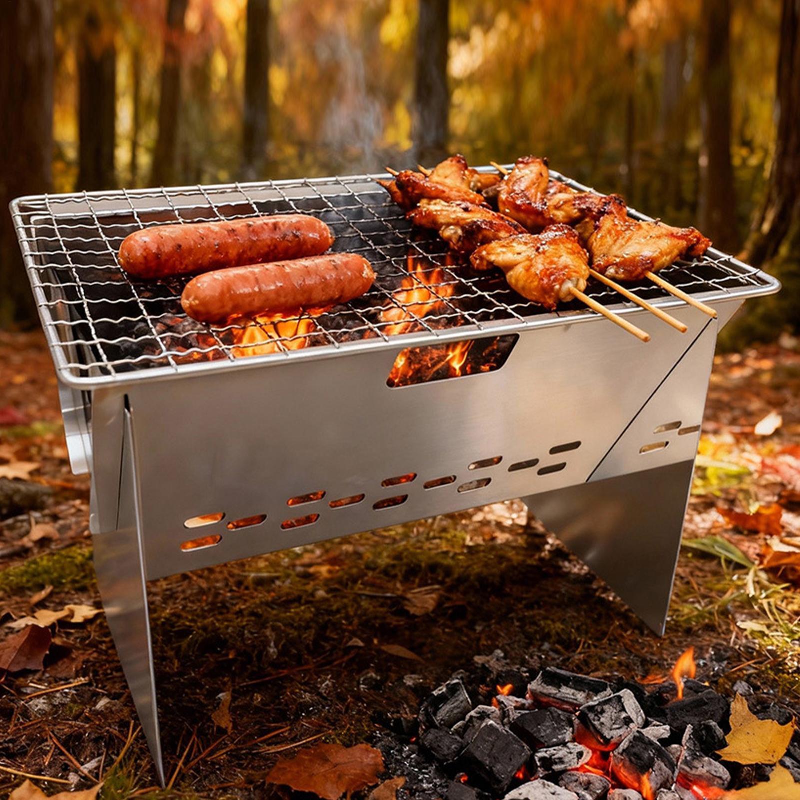 Stainless steel Charcoal Grill - đánh giá và giá Camping Cooking Fire Stove
