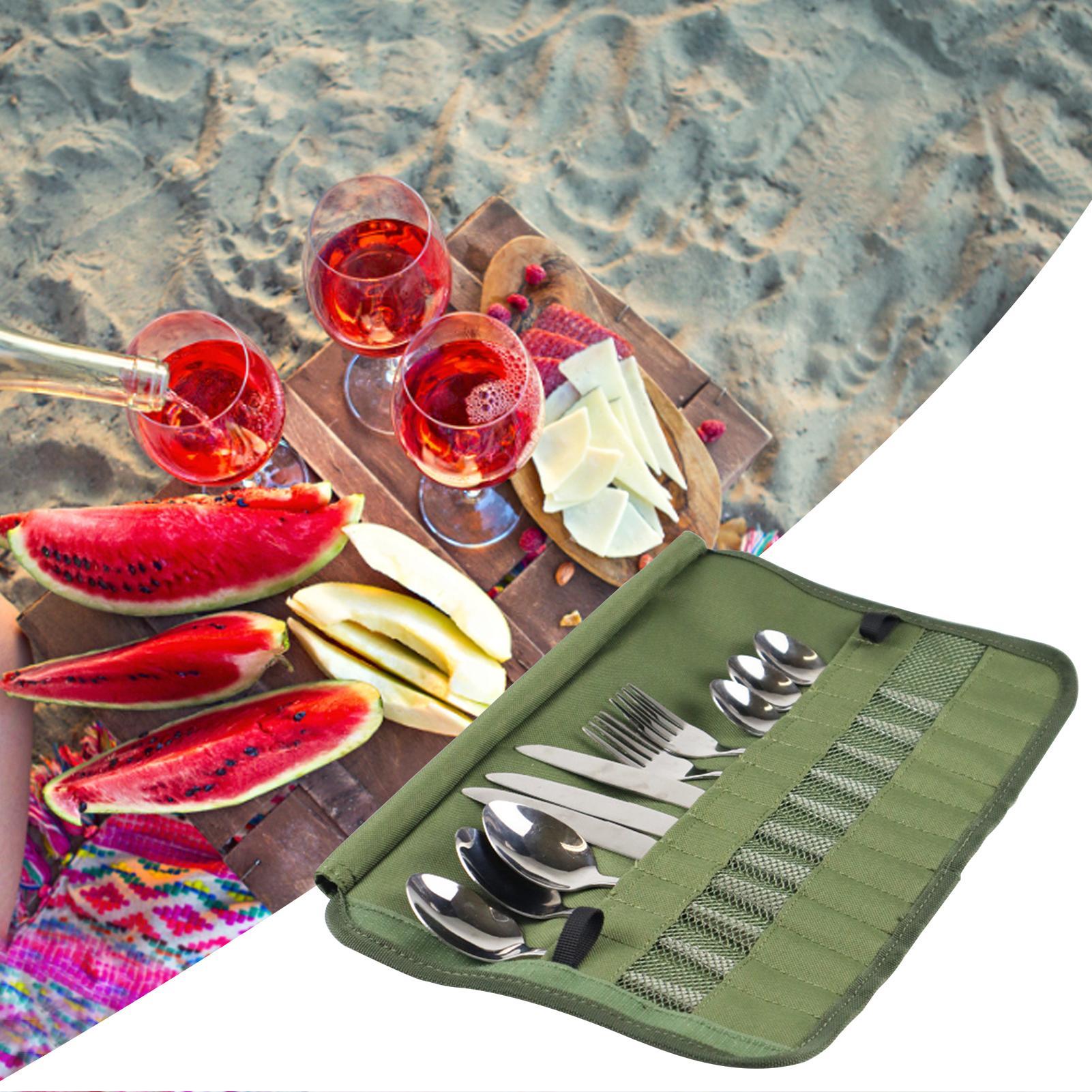 Camping Tableware Roll Bag Cam - đánh giá và giá Camping Cooking Utensil Bag