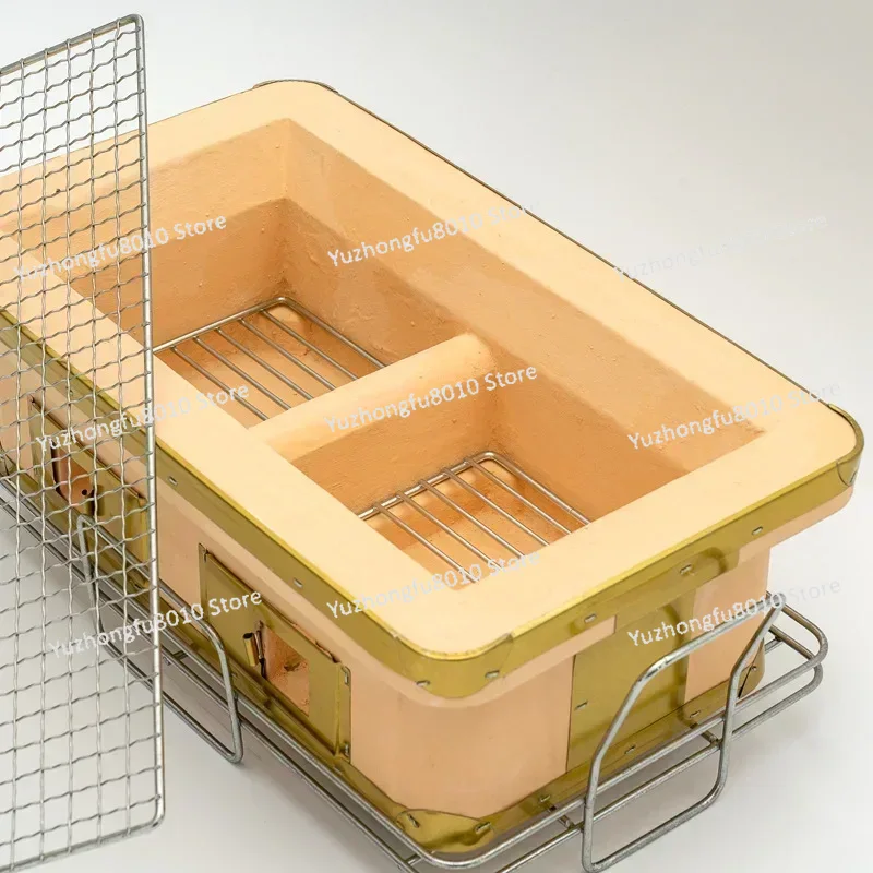 Large Rectangle Charcoal Grill - đánh giá và giá Japanese Camping Cooking