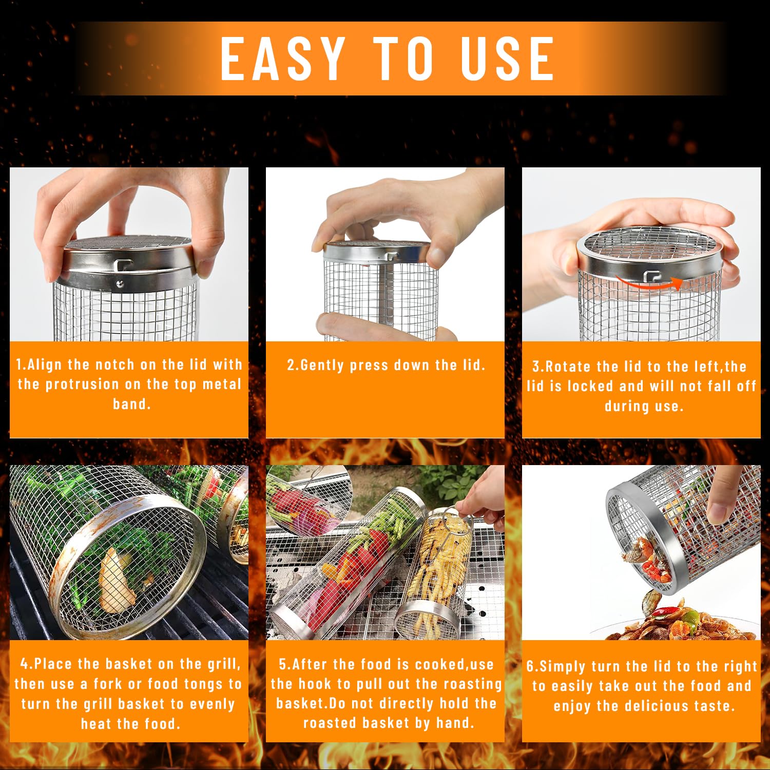 2 Pieces Rolling Grilling Bask - đánh giá và giá Camping Cooking Mesh