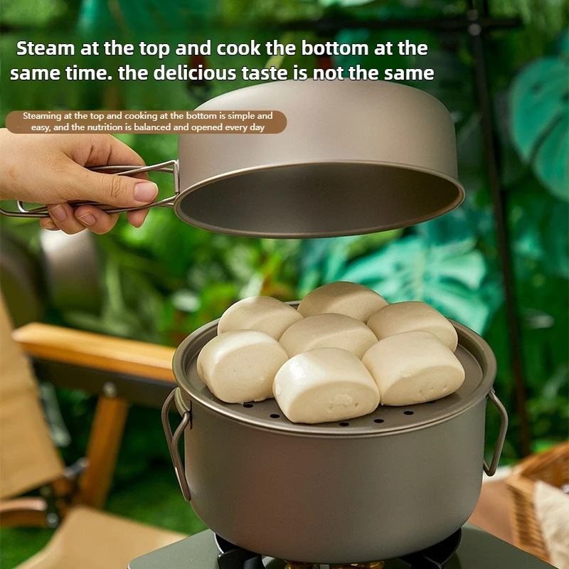 Titanium Outdoor Pot Set Picni - đánh giá và giá Camping Cooking Mesh