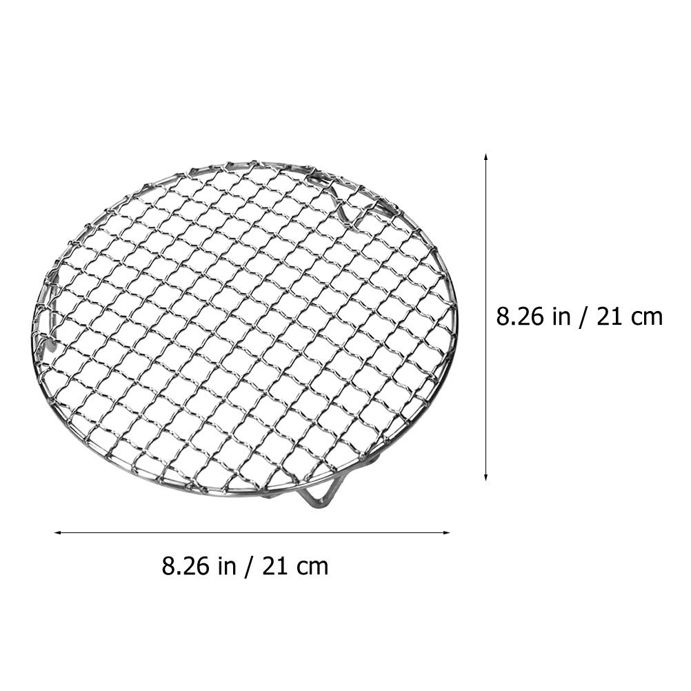 Round Stainless Steel Barbecue - đánh giá và giá Camping Cooking Vegetables