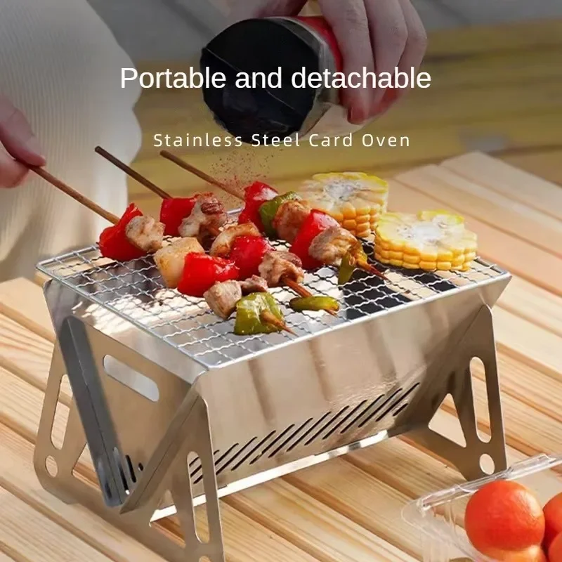 Portable Folding Barbecue Gril - đánh giá và giá Camping Cooking Mesh
