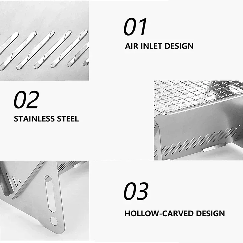 Portable Folding Barbecue Gril - đánh giá và giá Camping Cooking Mesh