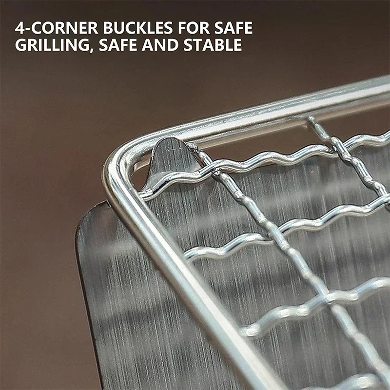 Portable Folding Barbecue Gril - đánh giá và giá Camping Cooking Mesh