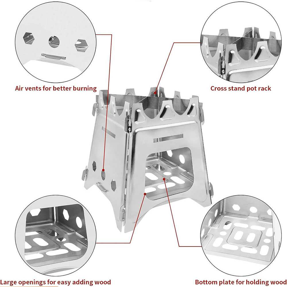 Xách Tay Cắm Trại Gỗ Bếp Với T - đánh giá và giá Camping Cooking Grate