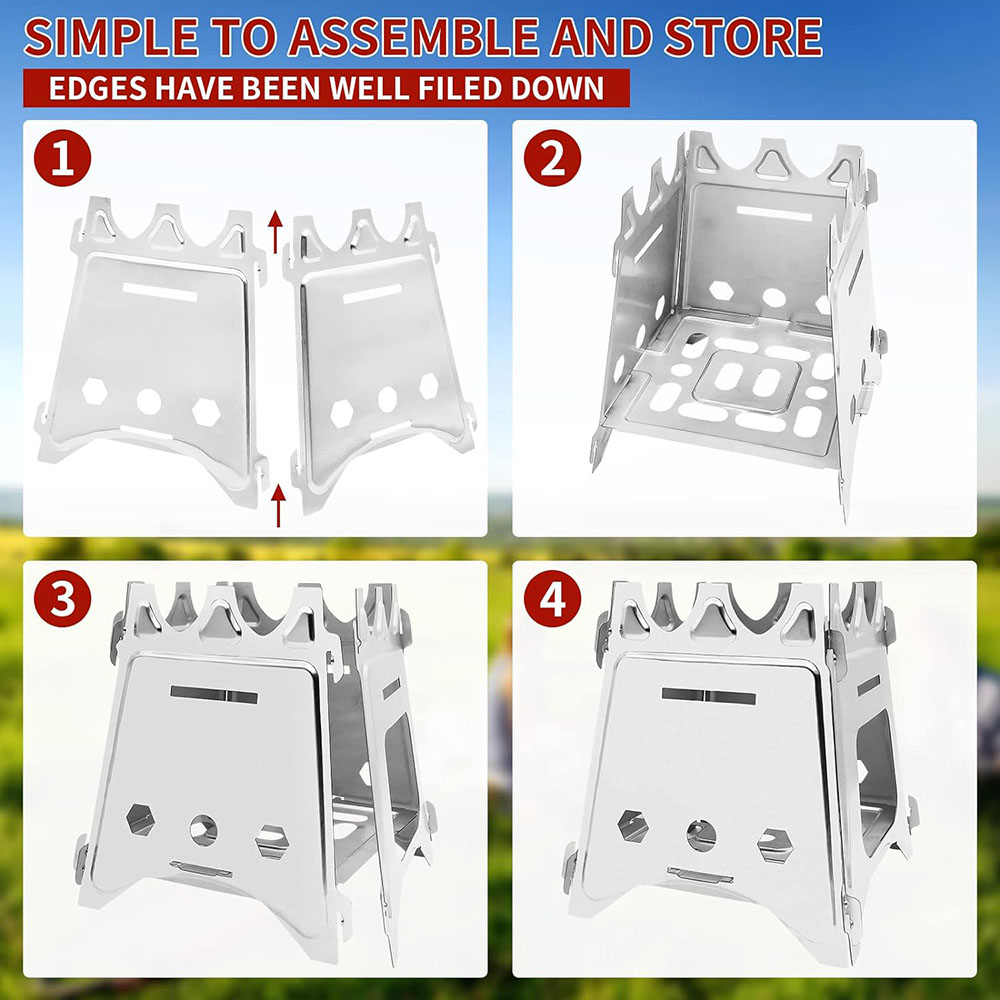 Xách Tay Cắm Trại Gỗ Bếp Với T - đánh giá và giá Camping Cooking Grate