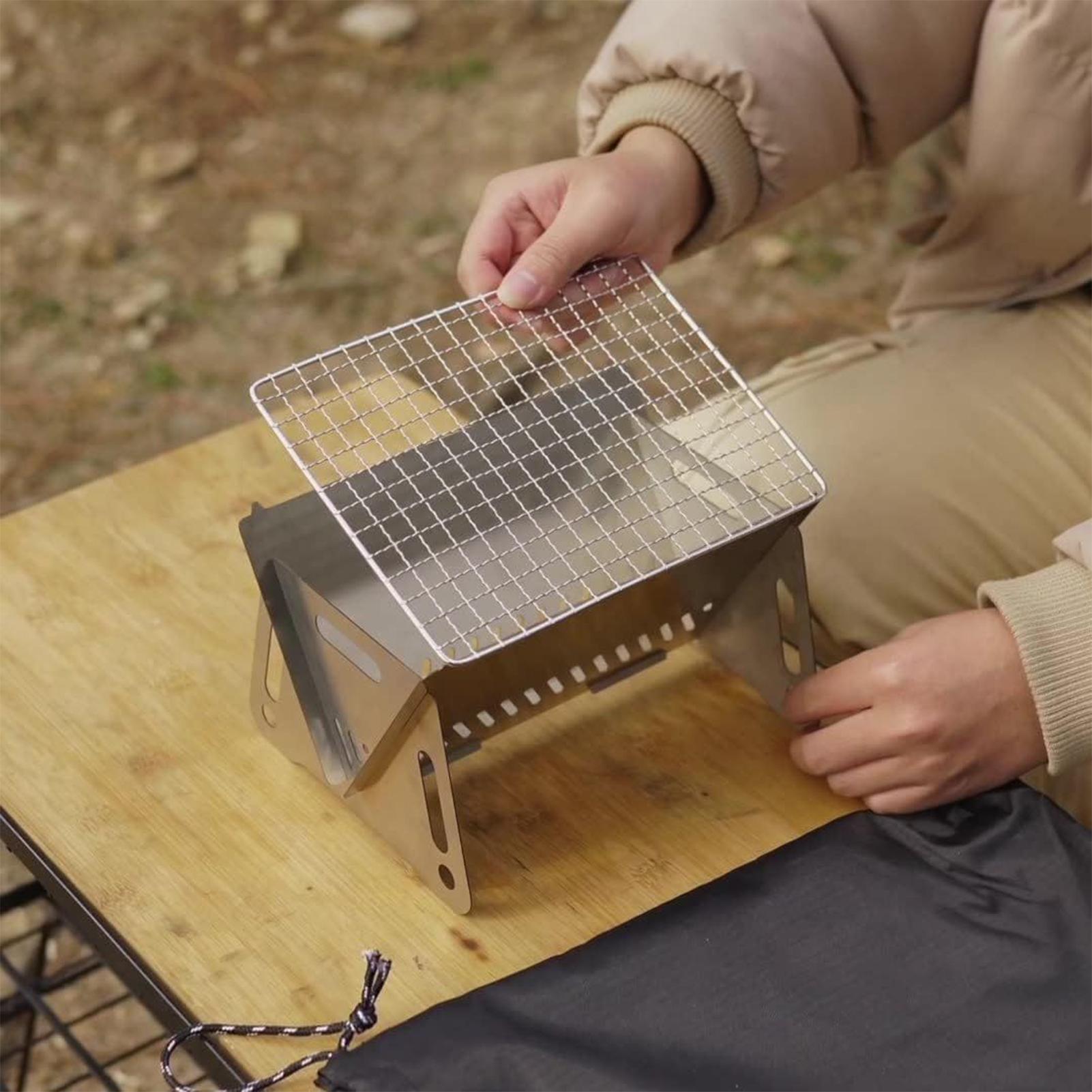 Foldable Portable Charcoal Gri - đánh giá và giá Camping Cooking Fire Stove