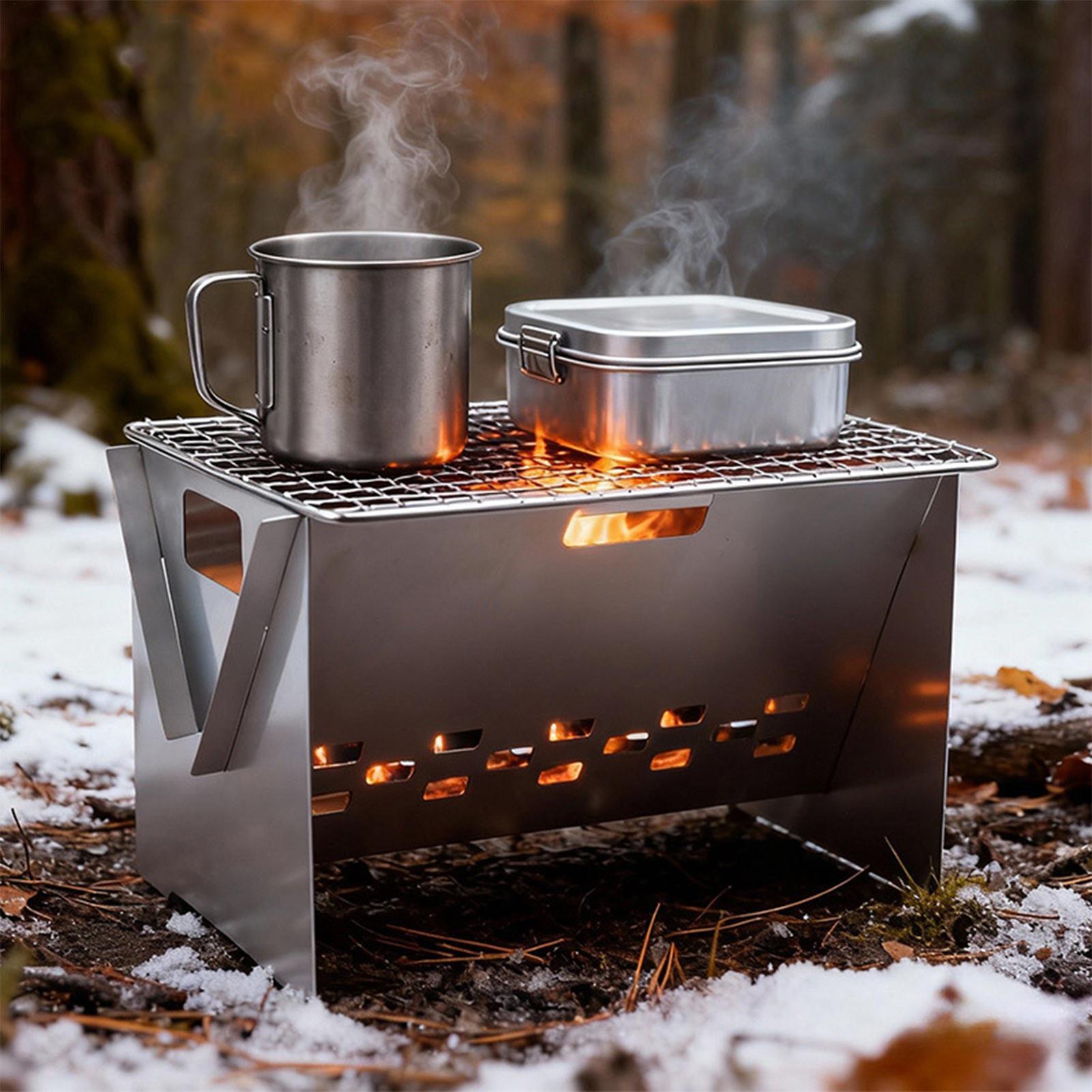 Foldable Portable Charcoal Gri - đánh giá và giá Camping Cooking Fire Stove