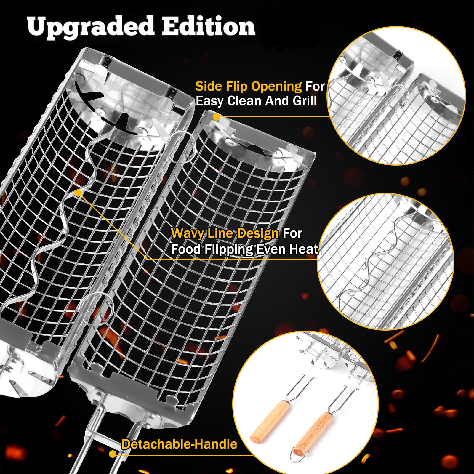 BUYYES Rolling Grill Basket BB - đánh giá và giá Camping Cooking Roll