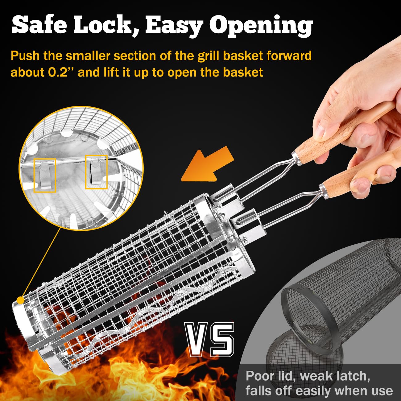 BUYYES Rolling Grill Basket BB - đánh giá và giá Camping Cooking Roll