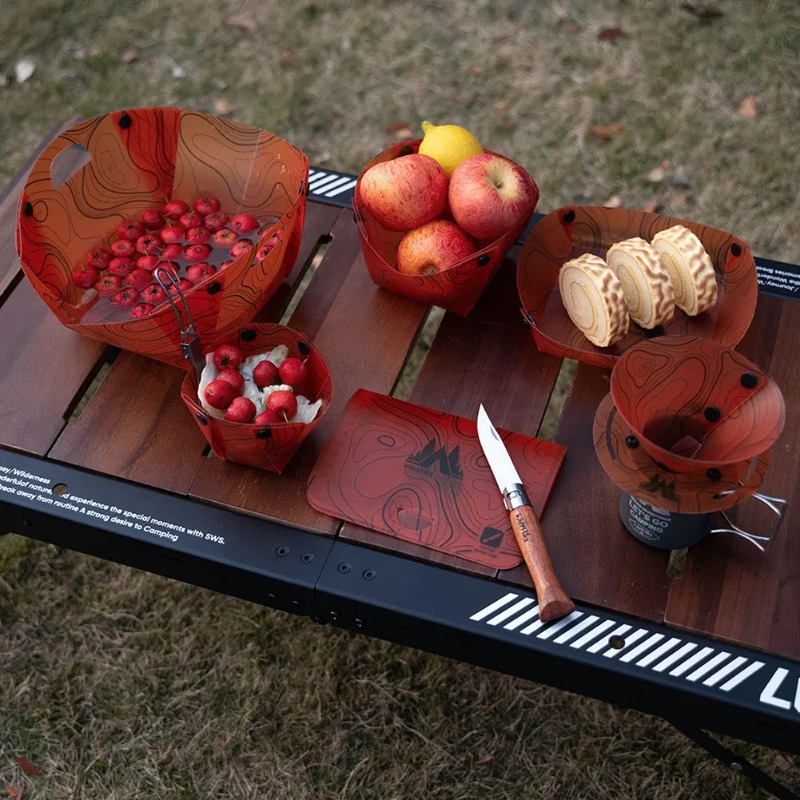 Foldable Camping Tableware Por - đánh giá và giá Camping Cooking Roll